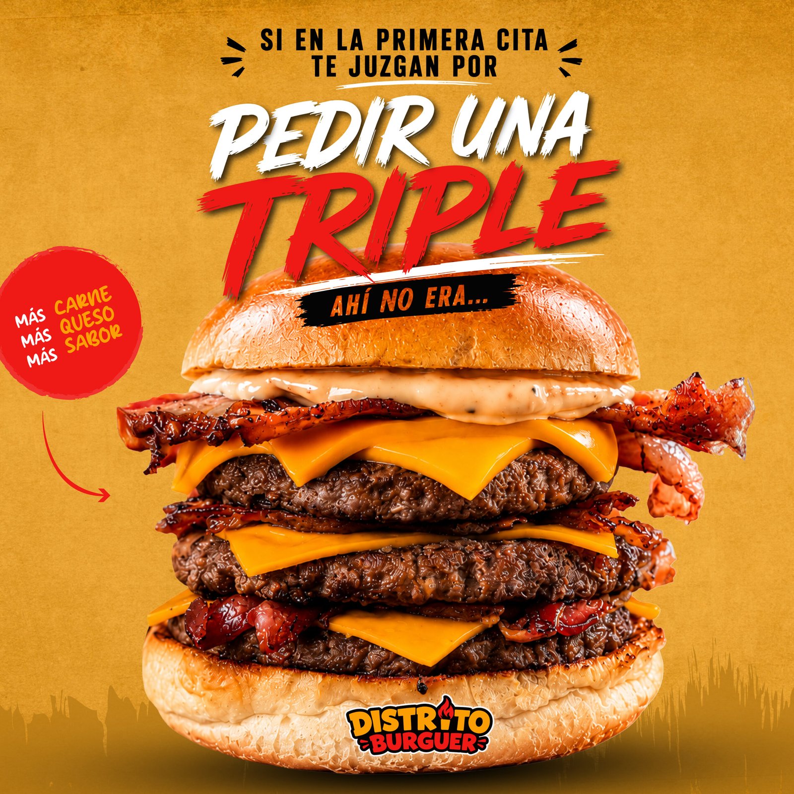 Contenido para redes sociales de Distrito Burger
