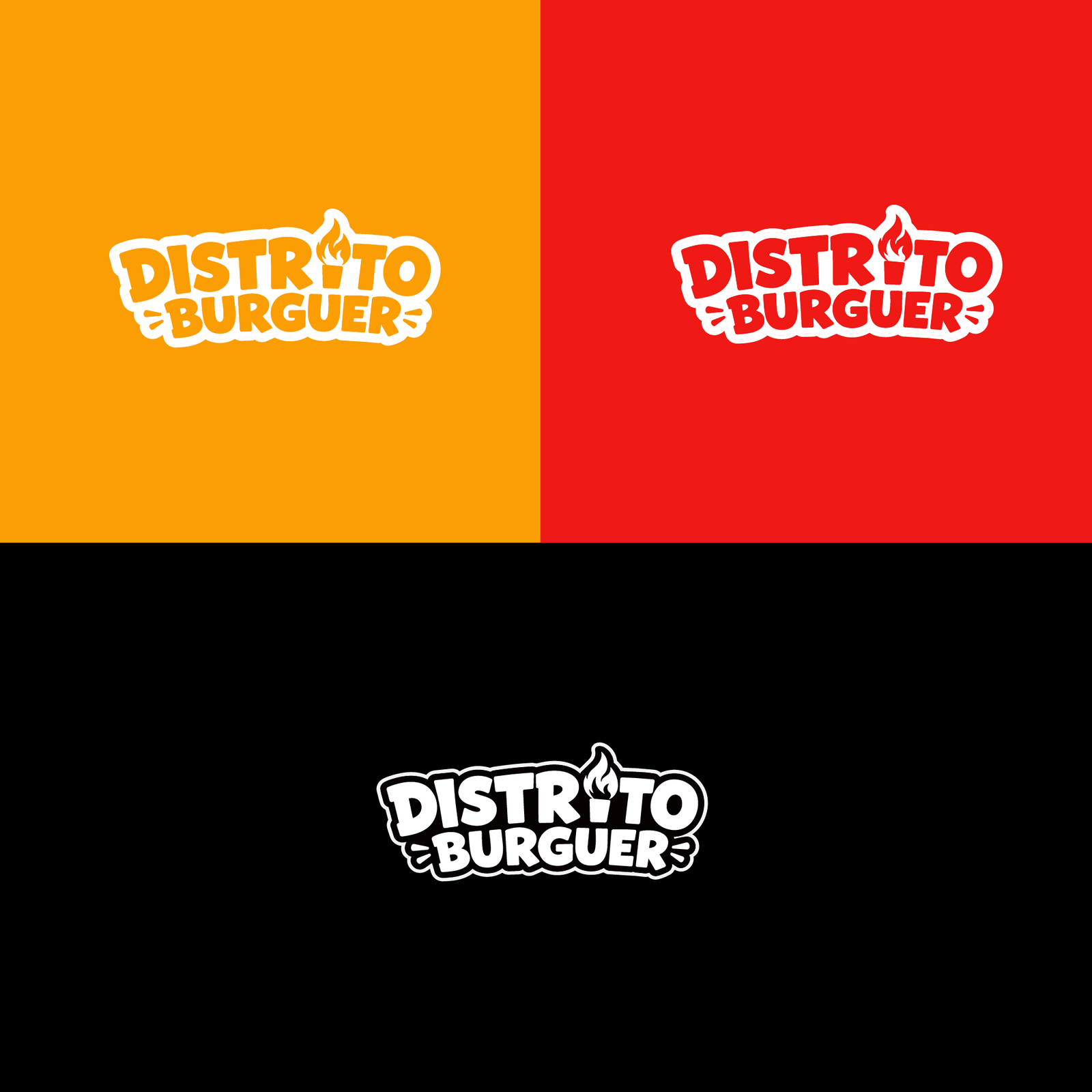 Variaciones del logotipo de Distrito Burger