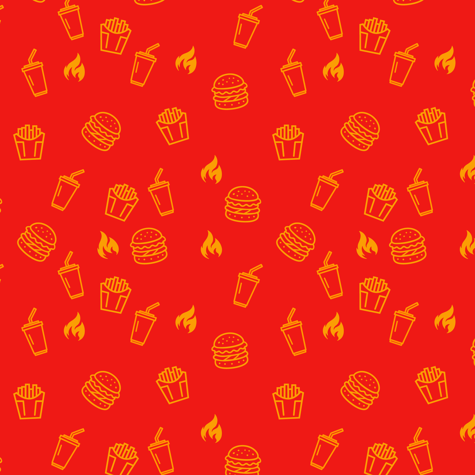 Patrón gráfico e identidad visual de Distrito Burger