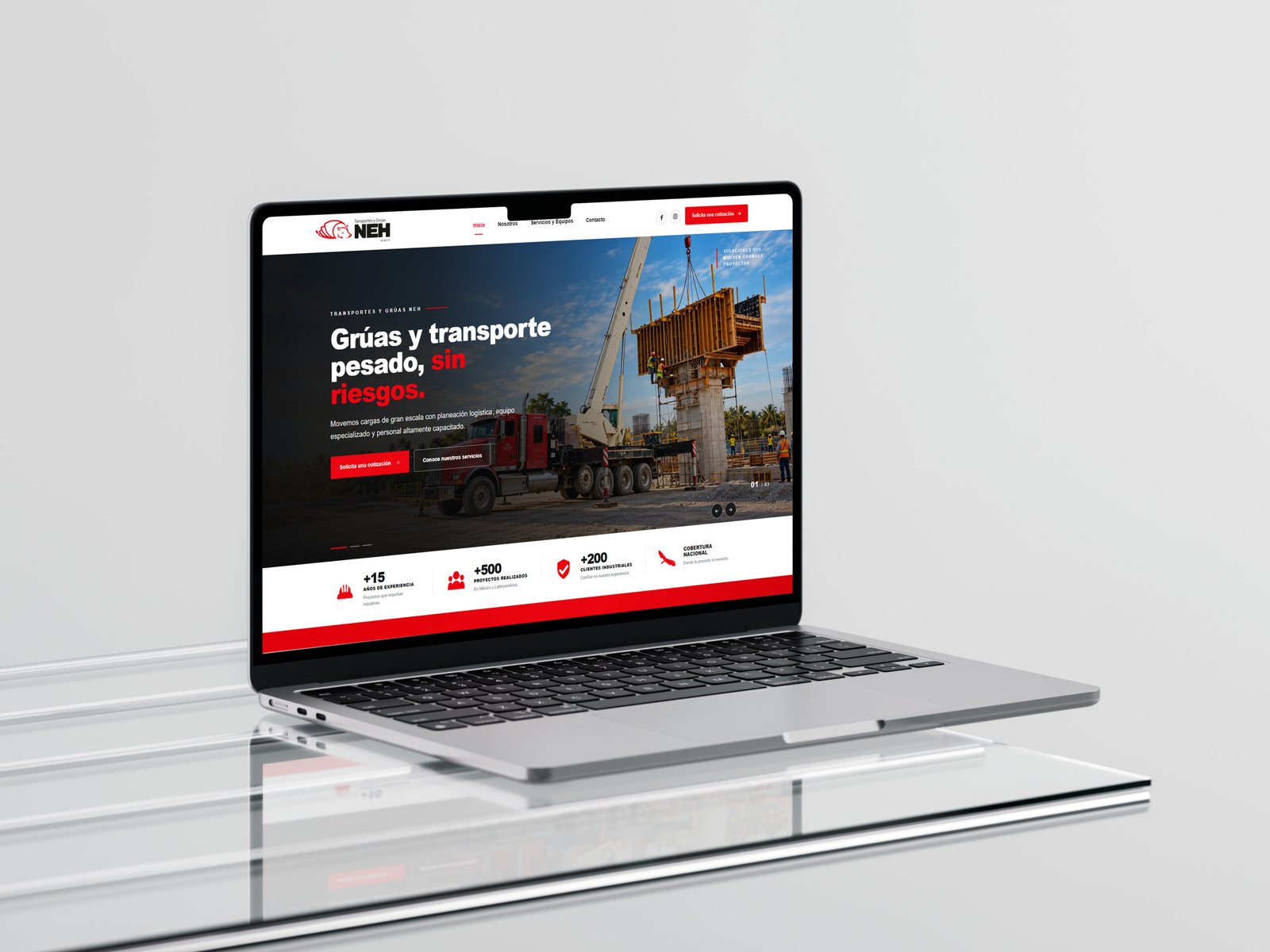 Diseño y desarrollo web para TYGN realizado por VOWA